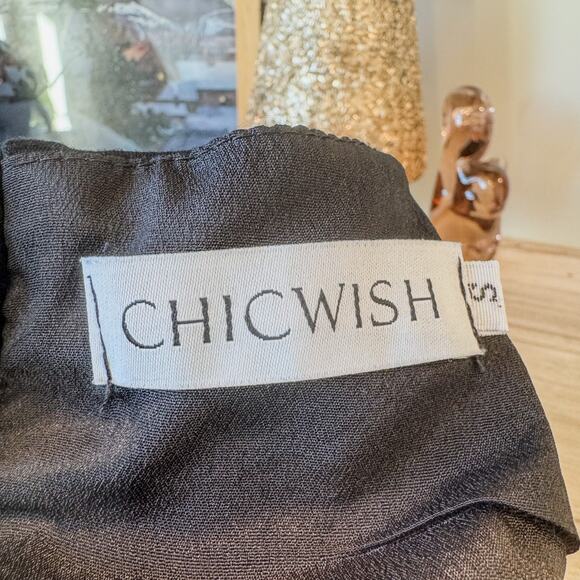 ChicWish, Bowknot Crop Top in Black, Full Zip Back, Sleeveless, Women’s Small - Picture 9 of 11